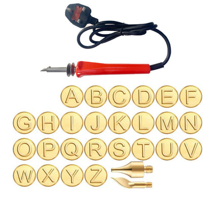 🔥Kampanj under begränsad tid-✉️26 Alfabetisk kopparform - DIY-kit för träbränning/snideri
