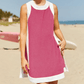 ⏰Limited Special Sale-50% OFF💕Women's Casual Color Block Sleeveless Tops Matching Shorts with Pockets