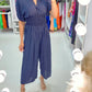 🎉Hot Sale - 49% off🔥 Polka Dot Printed Elastic Waist Jumpsuit
