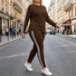 👕 Women's 2-Piece Long Sleeve Tracksuit Set – Minimalist Design, Easy to Style ✨