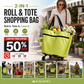 🔥⚡50K+ SOLD!🛍️2-in-1 Convertible shopping tote – hides wheels, holds 20kg, expands with zipper!