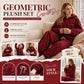 🍂 Embossed Geometric Plush Set – Timeless Comfort & Effortless Style For Every Occasion