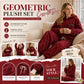 ⏳LAST DAY SALE ONLY ￡23.99!!🔥🍂 Embossed Geometric Plush Set – Timeless Comfort & Effortless Style For Every Occasion