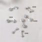 4 Pairs Sparkling Diamond Ball Stud Earrings
