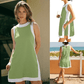 ⏰Limited Special Sale-50% OFF💕Women's Casual Color Block Sleeveless Tops Matching Shorts with Pockets