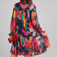 🌷Limited Time 50% OFF💞Long Sleeve Round Neck Lightweight Floral Dress