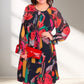 🌷Limited Time 50% OFF💞Long Sleeve Round Neck Lightweight Floral Dress