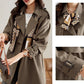 ✨New Style✨ Fashionable high-end women's windbreaker with mid-length lapel🎁free shipping