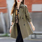 ✨New Style✨ Fashionable high-end women's windbreaker with mid-length lapel🎁free shipping