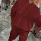 🔥2025 Hot Sale🔥Women's 2 Piece Set Drawstring Hooded Tops & Pants