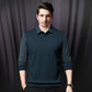 🔥Winter Warmer🔥Men's Lapel Faux Two-Piece Knitted Shirt