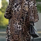 😻Ladies' long-sleeved dress with loose leopard print