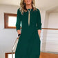 🎀Limited Sale 50% OFF🎀Women’s Casual Solid Color Round-neck Dress with Pockets