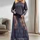 Elegante Doorzichtige Kant Overlay 2-Delige Set voor Dames