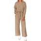 Women’s 2-Piece V-Neck Lounge Set with Pockets