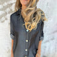 Women's Casual Denim Lapel Dress