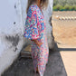 🎉New Hot Sales -50% OFF🥰Women's Bohemian V-Neck Abstract Printed Maxi Dress