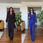 🌸Spring Specials🌸Elegant Black Beaded Top & Wide-Leg Pants