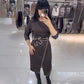 🌸Spring Specials💐 Women's Fashion Waistline Long Sleeve Dress