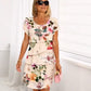 🌸Spring Specials🌸 Multi-plant Floral Print Cascade Dress