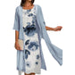 Women's Two-Piece Floral Print Suit Dress