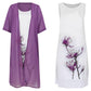Women's Two-Piece Floral Print Suit Dress