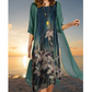 Women's Two-Piece Floral Print Suit Dress
