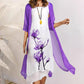 Women's Two-Piece Floral Print Suit Dress