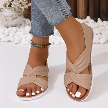 💕What shoes should I wear tomorrow?💕Comfort Solid Color Bowtie Flat Sandals