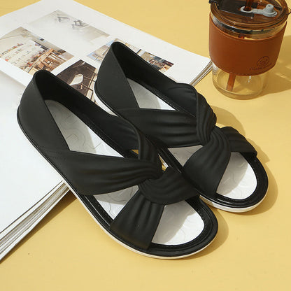 💕What shoes should I wear tomorrow?💕Comfort Solid Color Bowtie Flat Sandals