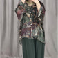 Casual V-neck Printed Three Piece Suit