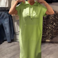 🔥Factory Direct Sales🌸Women’s Solid Short-Sleeve Hooded Long Dress💐