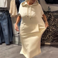 🔥Factory Direct Sales🌸Women’s Solid Short-Sleeve Hooded Long Dress💐