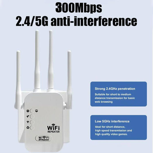 🎁LIMITED SALE 49% OFF🚀No more dead zones! 📶 2.4GHz & 5GHz Dual-Band Wireless Router Signal Amplifier