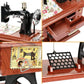 🥇🎵Wood Mini Sewing Machine Music Box