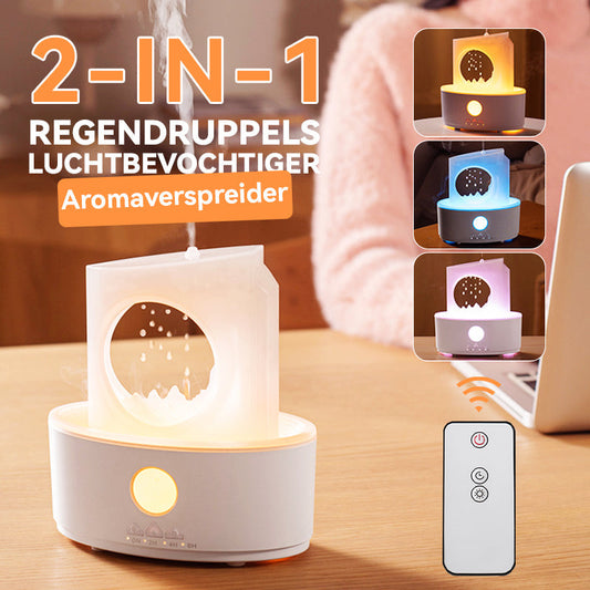 2-in-1 Raindrops Humidifier & Aroma Diffuser