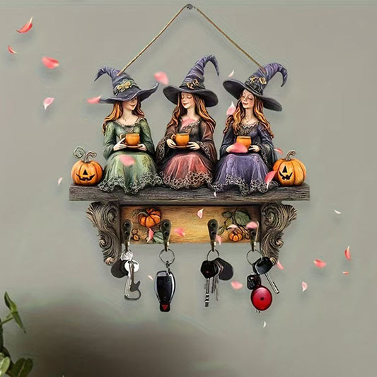 🎃Spellbinding Halloween Witches Wall Decor With Hooks