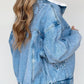 🔥Limited quantity, while stocks last🔥 Denim Jacket with Plush Faux Fur Collar for Women