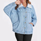 🔥Limited quantity, while stocks last🔥 Denim Jacket with Plush Faux Fur Collar for Women