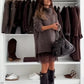 ❄️Black Friday Sale 50% OFF!!⚡Turtleneck Sweater Mini Dress Set