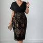 Women's Casual Fashion V-Neck Dress