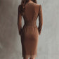 Women's Elegant Pleated Cinched Dress