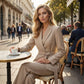 ⏳Limited-time 50% off⏰Women's Elegant Tie-Waist Blazer & Wide-Leg Pants Suit Set👔👖