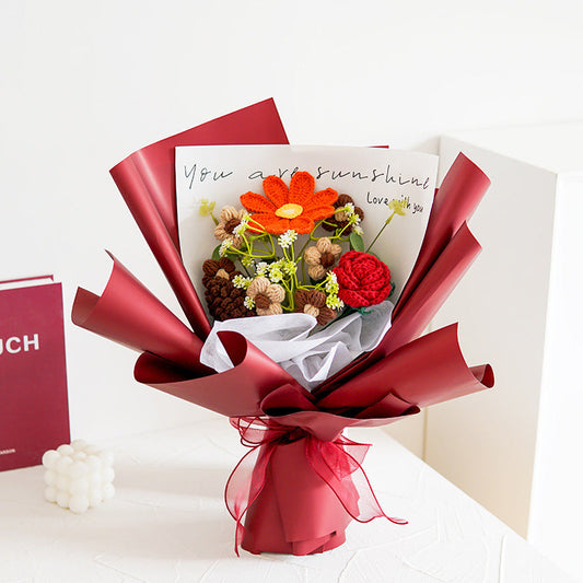 💎 50% OFF! 💎 Handmade Crochet Flower Bouquet – Lifelike, Allergy-Free & Everlasting Gift for Mom 🌷🎁