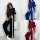 ⏳Limited-time 50% off⏰Women's Striped Top & Wide-Leg Pants Set👚👖