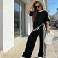 ⏳Limited-time 50% off⏰Women's Striped Top & Wide-Leg Pants Set👚👖
