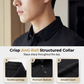 Men’s Cooling Solid Color Business Casual Short-Sleeve Shirt