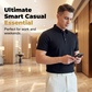 Men’s Cooling Solid Color Business Casual Short-Sleeve Shirt