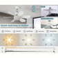 ⏳LAST DAY SALE ONLY £15.99!!❄️❄️40W LED Ceiling Fan Light 20.5in with Remote Control - E27 & B22 Adapter | Quiet Fan Light for Bedroom, Kitchen, Garage😴