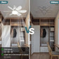 ⏳LAST DAY SALE ONLY £15.99!!❄️❄️40W LED Ceiling Fan Light 20.5in with Remote Control - E27 & B22 Adapter | Quiet Fan Light for Bedroom, Kitchen, Garage😴